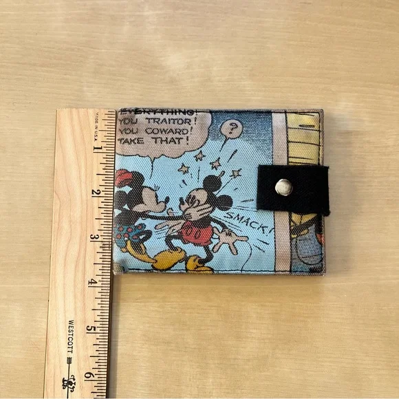 Vintage Disney Comic-Print Mickey Mouse Wallet – Light Blue - Picture 3 of 8
